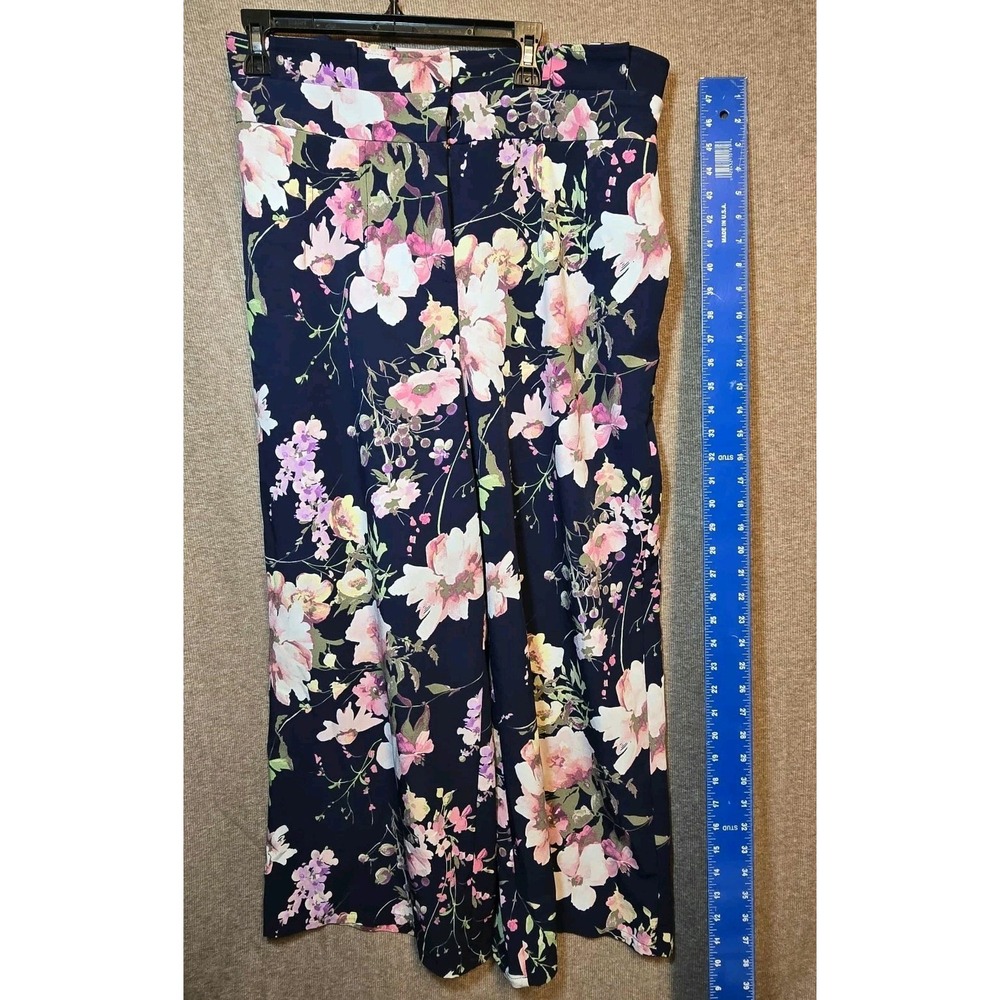 🌷 7th Avenue NY&C Women's Floral Wide Leg‎ Pants Size 14 – Chic & Breezy!